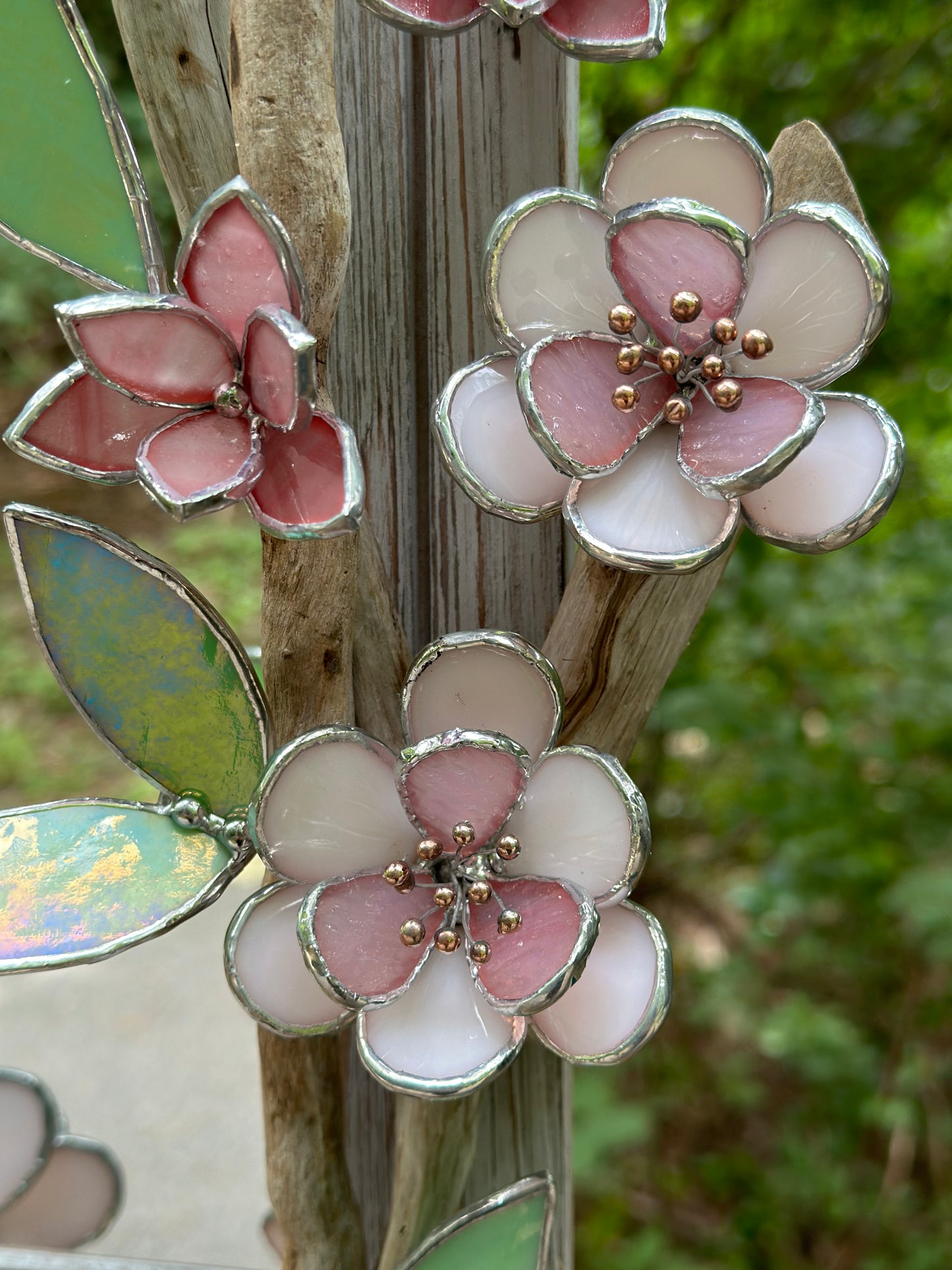 " .Beautiful Sakura Flower Mirror, Cherry blossom, Stained glass Wedding Wall Decor, Christmas gift, Suncatcher, available