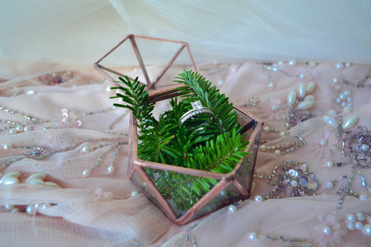 Engagement Stained glass Wedding ring box, Valentine’s Day gift, Jewelry box