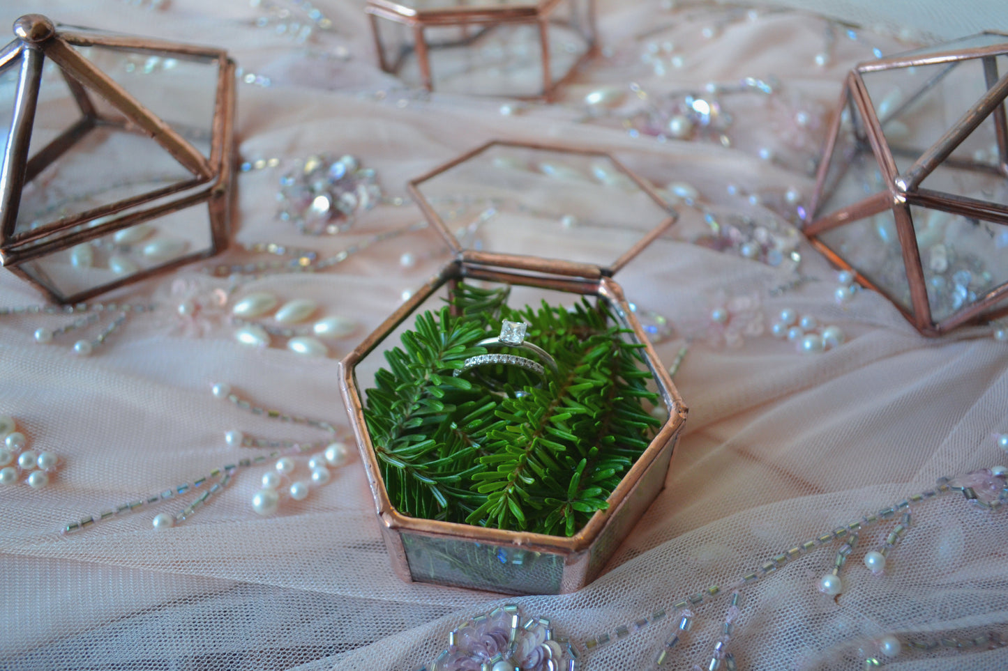Engagement Stained glass Wedding ring box, Valentine’s Day gift, Jewelry box