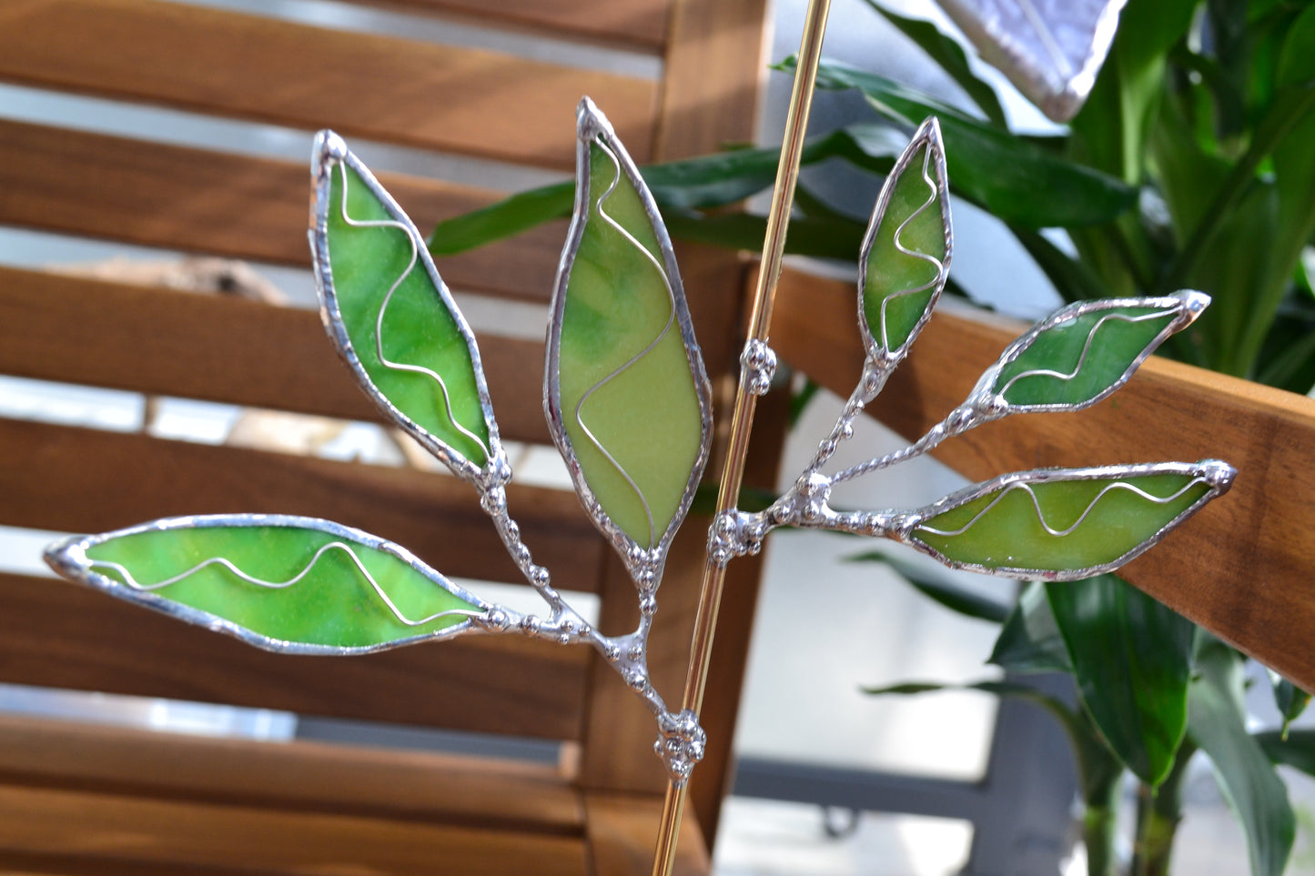 " . Beautiful Lily" Stained glass tropical flower 3D, Sun catcher, Table plant decor, Garden stake, wedding decor, Christmas gift