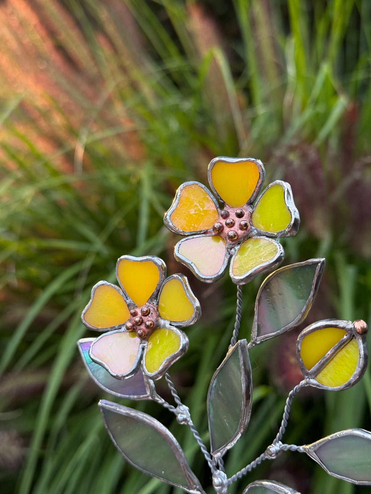 Buttercup flower, Stained Glass Botanical Art, Modern Decor