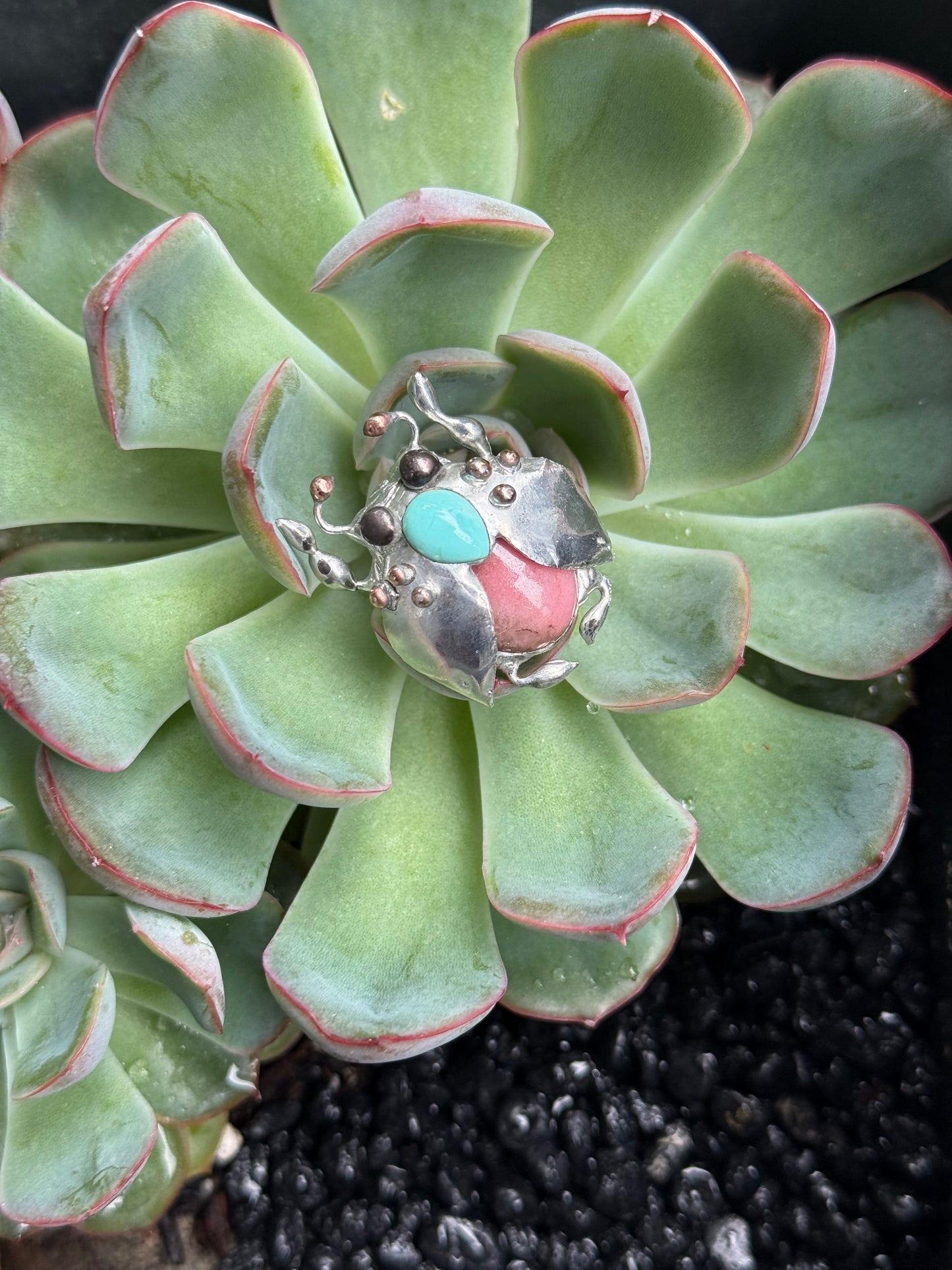 CHOOSE INSECT Brooch or Necklace Beetle with Gemstones, Artisan Jewelry Bug