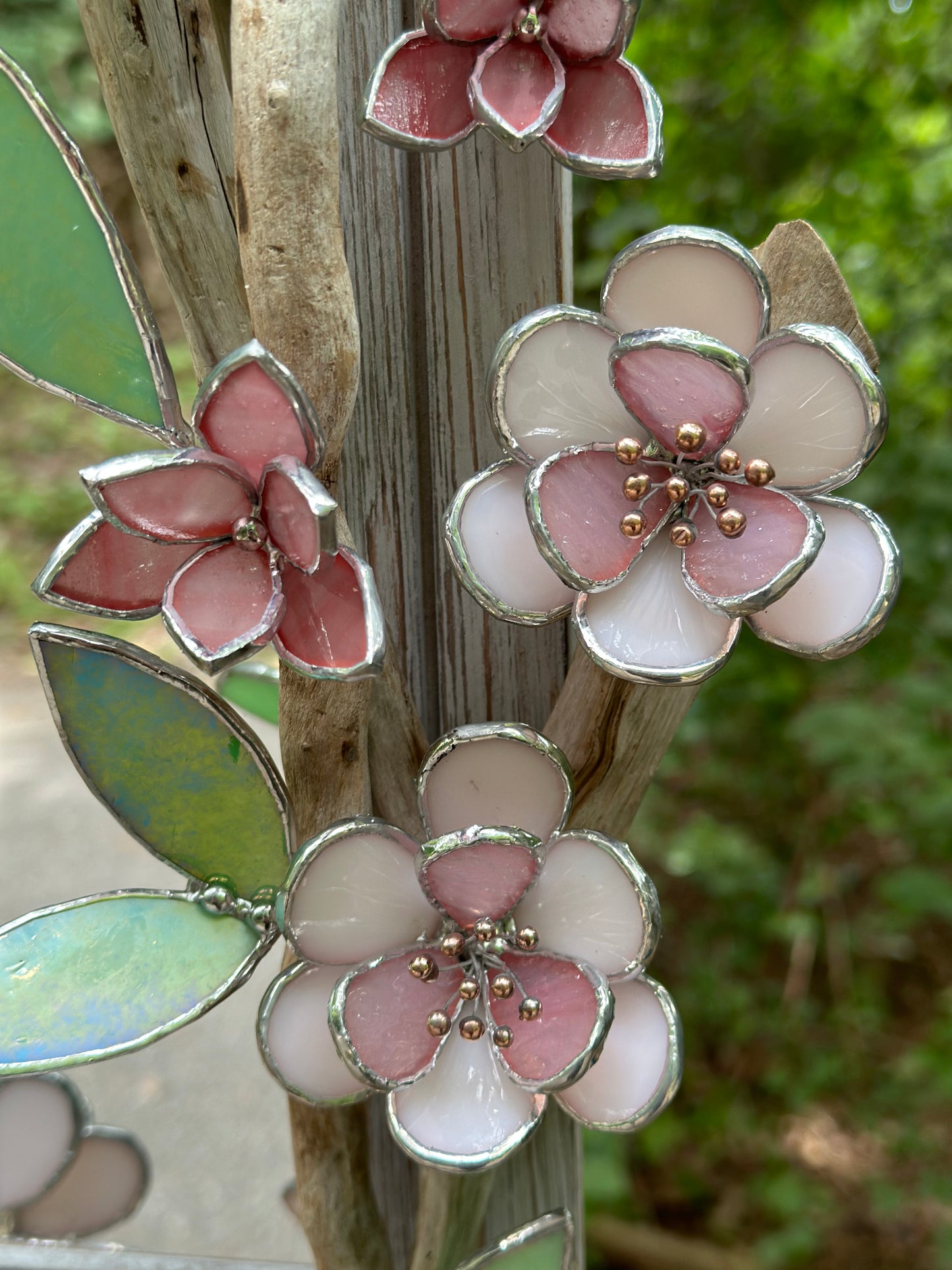 " . Beautiful Sakura Flower Mirror, Cherry blossom, Stained glass Wedding Wall Decor, Christmas gift, Suncatcher