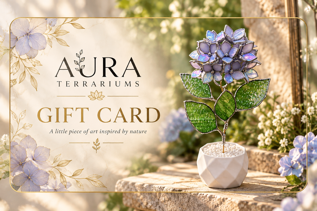 Gift Card. Handmade Stained Glass Art & Botanical Decor